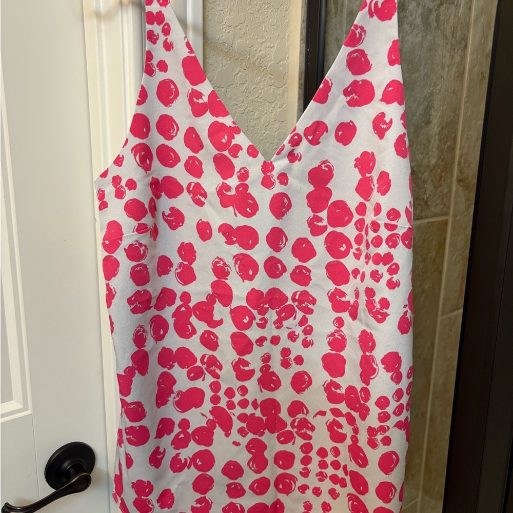 Banana Republic Pink and White Sleeveless Top